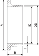 LINER LONG SMS 25.4-316L - ISO2037