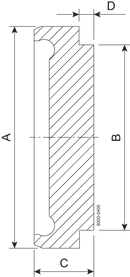 BLIND BBS DN25 H3 1.4404 - DIN 11864-1/11853-1