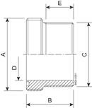 ADAPTER SMS 63.5-304L - ADAPTER MALE SMS/BSP-ISO2037