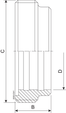 MALE PART SMS EXPANDING 32 SB - 304L