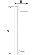23BMP-1 1/2 X 1/2-304-7 - TC THERMOMETER CAP, POLISHED