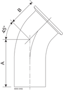 B2KMW-4-316L-PM - BPE TCXW 45 15RAEP/POL OD SF4