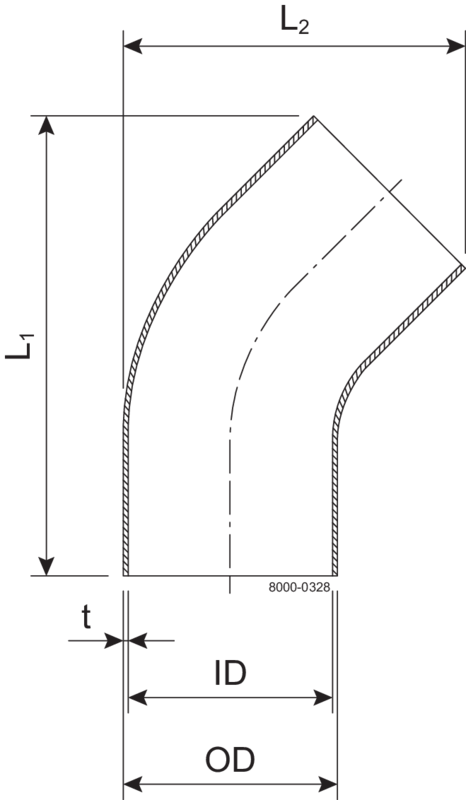 BEND-45 76.2-POL-316L - BS4825