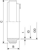 MALE PART IDF 38-316L - ISO2037