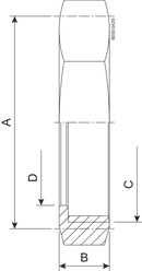 NUT RJT 38-304 - BS4825