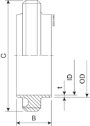 MALE PART RJT 76.1-304L - BS4825
