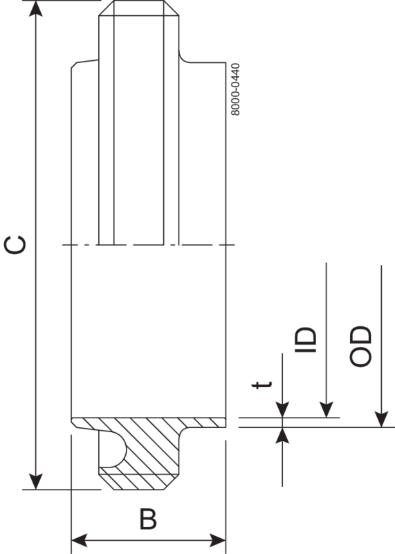 MALE PART RJT 76.1-304L - BS4825