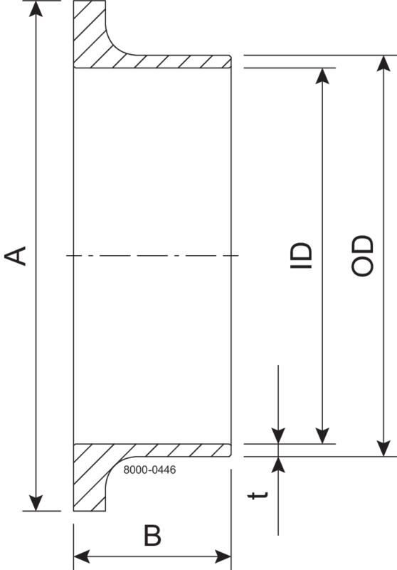 LINER LONG SMS 25.4-316L - ISO2037