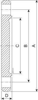 BLIND BNF DN50 H3 1.4404 - DIN 11864-2/11853-2