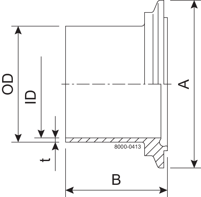 LINER BKS DN50 H3 1.4404 - DIN 11864-3