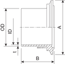 LINER NKS DN65 H3 1.4404 - DIN 11864-3