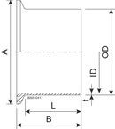 FERRULE KL DN15 H3 1.4404 - DIN 32676
