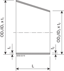 RED RE DN65/40 HSF3 1.4404 - DIN 11852