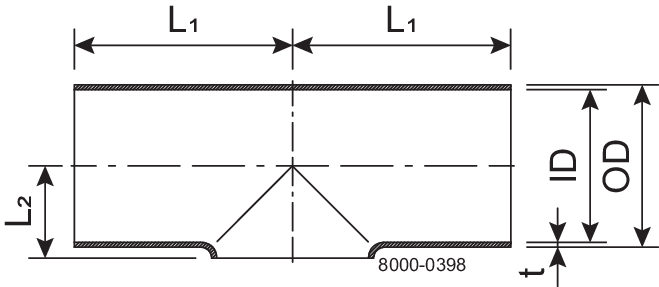 TEE TK DN125 HSF2 1.4404 - DIN 11852