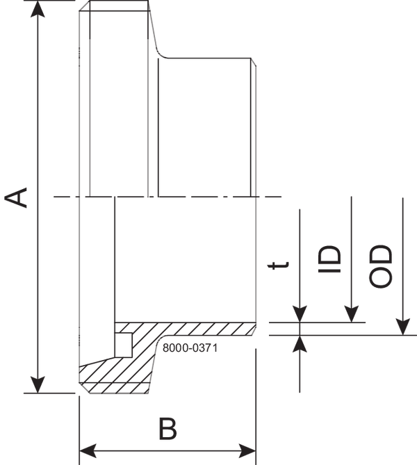 MALE SC DN10 HSF0 1.4404 - DIN 11851