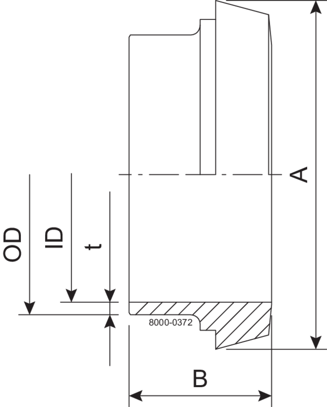 LINER SD DN100 HSF0 1.4307 - DIN 11851