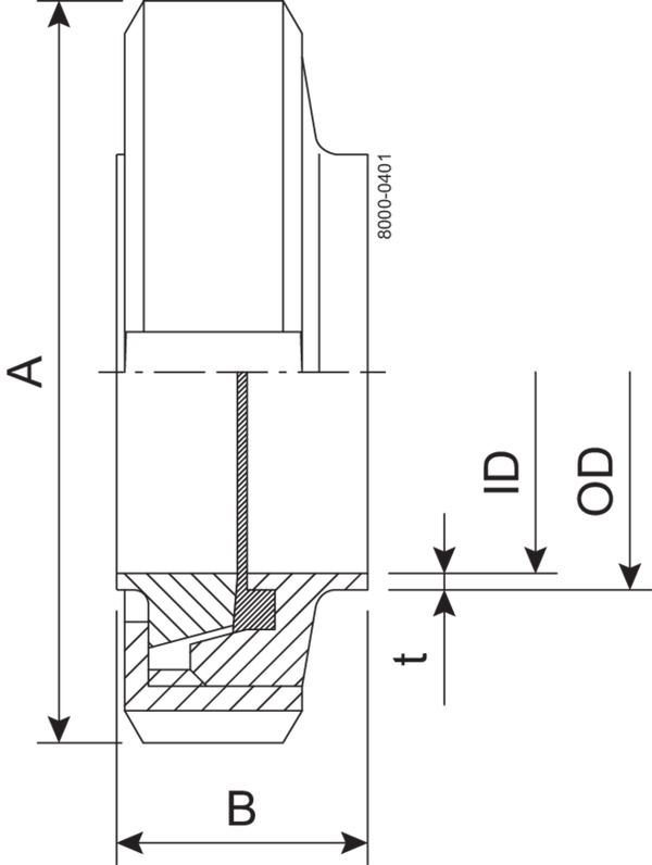 UNION S DN40 HSF0 1.4307 EPDM - DIN 11851