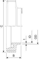 MALE SKC DN80 HSF0 1.4404 - DIN 11851