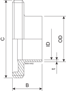 MALE GS DN20 H3 1.4404 - DIN 11853-1