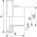 MALE GS DN10 H3 1.4404 - DIN 11864-1
