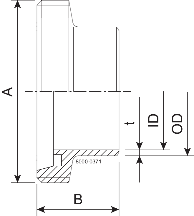 MALE LONG DN75 B 1.4404 - DIN FOR INCH