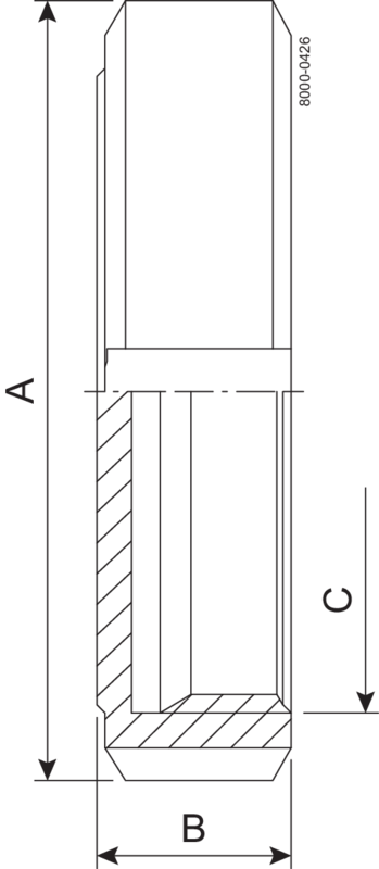 END CAP DN50 HSF0 1.4307 - NUT FIT TO DIN