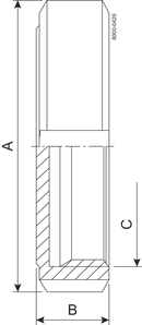 END CAP DN150 HSF0 1.4307 - NUT FIT TO DIN
