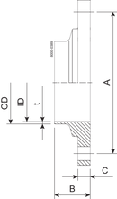 FLANGE PN10 DN80 HSF0 1.4404 - FIT TO EN10357-A TUBE COLLAR