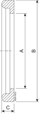 GASKET DN50 EPDM - FIT TO DIN