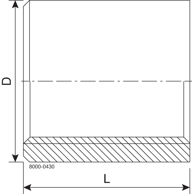 SOCKET  3/4"  RG 1.4404 - FIT TO DIN