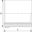 SOCKET  1"  RG 1.4404 - FIT TO DIN