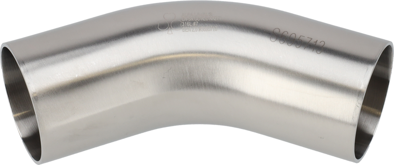 B2KS-1 1/2-304L-7 - 45-WELD BEND POLISHED ID/OD