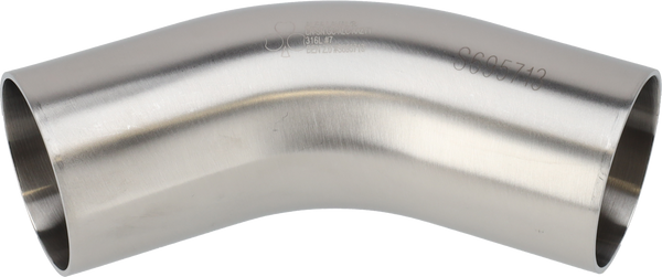 B2KS-1 1/2-316L-7 - 45-WELD BEND POLISHED ID/OD