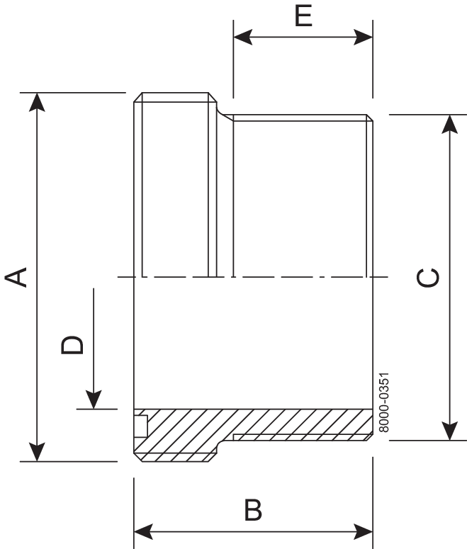 ADAPTER SMS 51-304L - ADAPTER MALE SMS/BSP-ISO2037