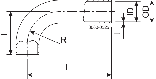 BEND-90 76.1-SB-316L - LONG, 1XD-ISO2037