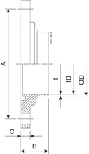 FLANGE W. O-RING 63.5-316L - ISO-OTHER