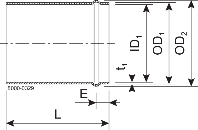 HOSE LINER 101.6-SB-316L - HL STRAIGHT-ISO 2037