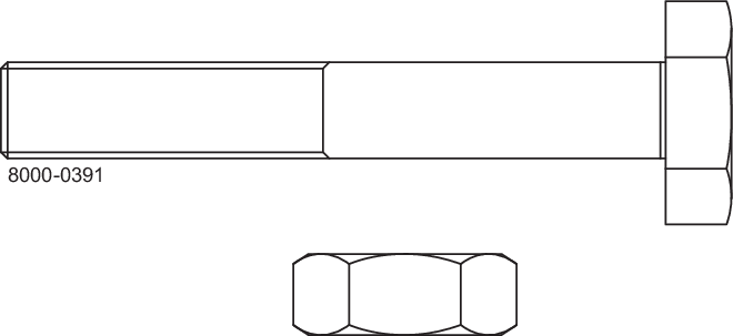 SCREW AND NUT SET  DN125-150 - 304 8XM10X40-DIN11850