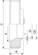 RED. MALE PART 76.1-63,5-316L - SMS