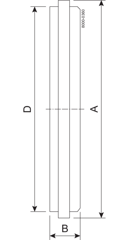 BLANK IDF 101.6-SB-316L - ISO2037