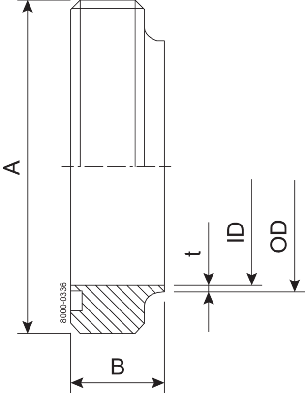 MALE PART SMS WELD SB 304L 32