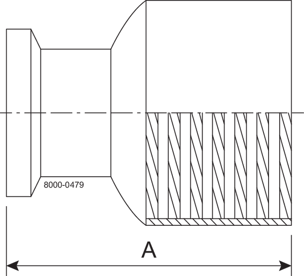 22MP-2 1/2 X 2-304-7 - TC X NPT-FEMALE ADAPTER