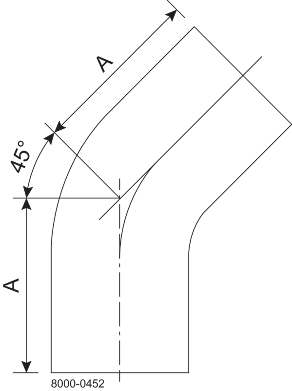 B2KS-3-304L-7 - 45-WELD BEND POLISHED ID/OD