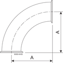 B2CMP-4-304-7 - 90-TRI-CLAMP BEND, POL'D ID/OD