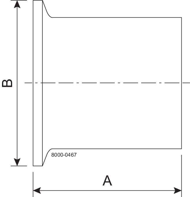 L14AM-1-316L-7 - TRI-CLAMP WELD FERRULE, POL'D