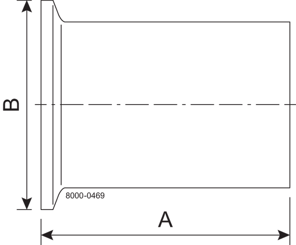 14WLMO-6-316L-7 - TC LIGHT TANK FERRULE,POLISHED