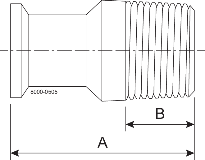 21MP-1/2 X 3/4-316L-PM - TC X NPT-MALE ADAPTER 15RAEP