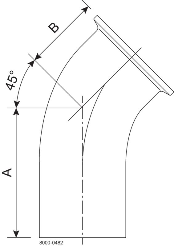 B2KMW-2 1/2-316L-PM - BPE TCXW 45 15RAEP/POL OD SF4