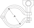 A13MHM-1 1/2-S 304 - SINGLE HINGE CLAMP 1" & 1.5" 304
