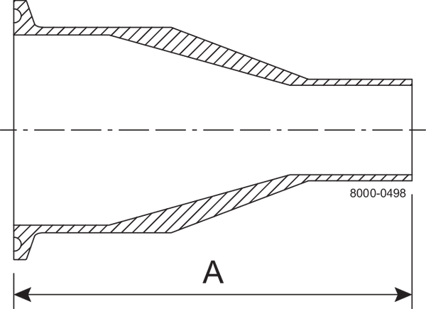 B31MS-1 1/2 X 3/4-316L-PL - BPE ConRed-TCxWeld 20Ra, SF1